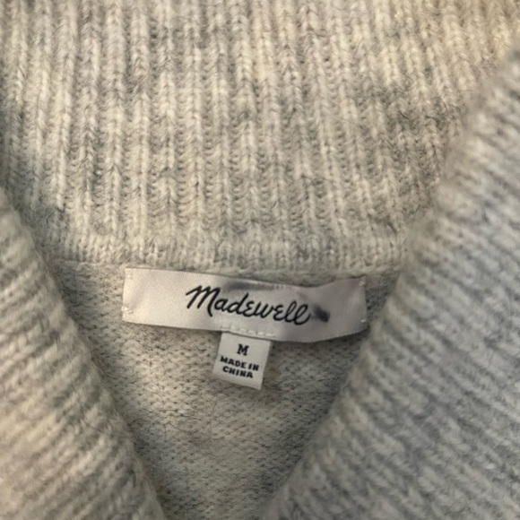 Madewell Vinson Shawl-Collar Pullover Sweater Size M - Picture 2 of 4